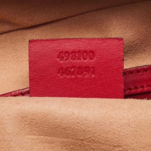 Gucci Red Quilted Leather Marmont Small Shoulder Bag - Picture 6 of 11